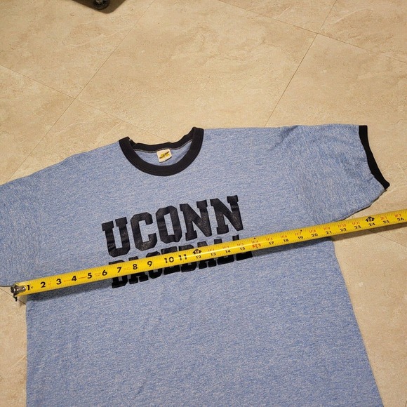 VTG 70s UConn Huskies Men XL Russell Athletic USA University Connecticut T Shirt - Picture 10 of 16